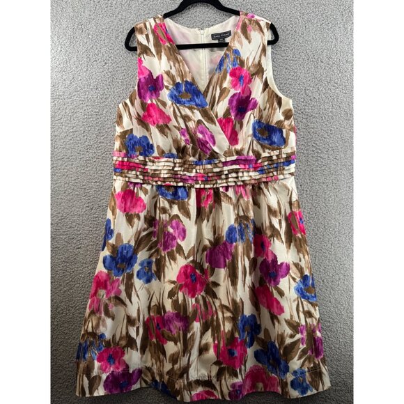 Jessica Howard Womens Floral Sleeveless Dress Size 20W Multicolor - Picture 1 of 9